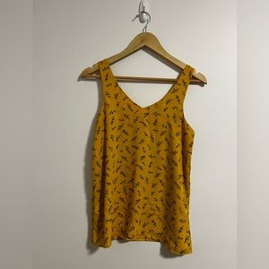Reitmans tank top blouse in mustard yellow